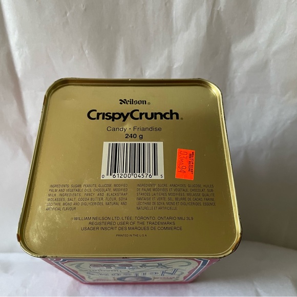 90s Neilson's Crispy Crunch Advertising Tin box baby Metal box Antique vintage - Picture 6 of 16